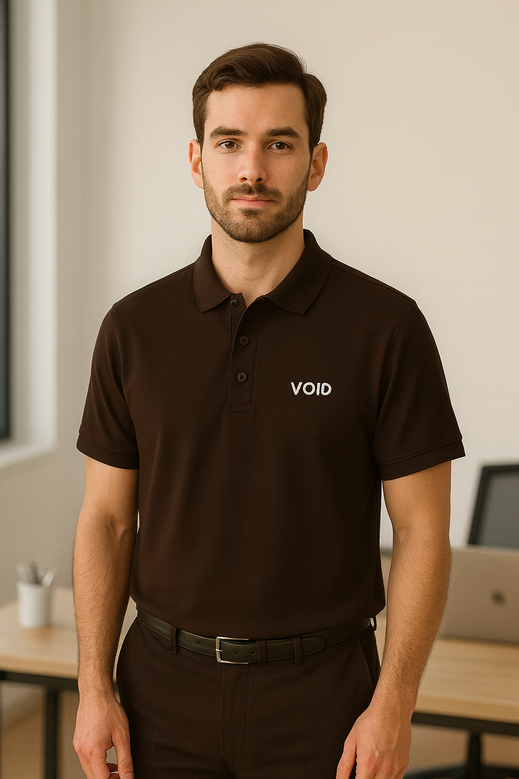 VOID Classic Polo Tee – COFFEE BROWN