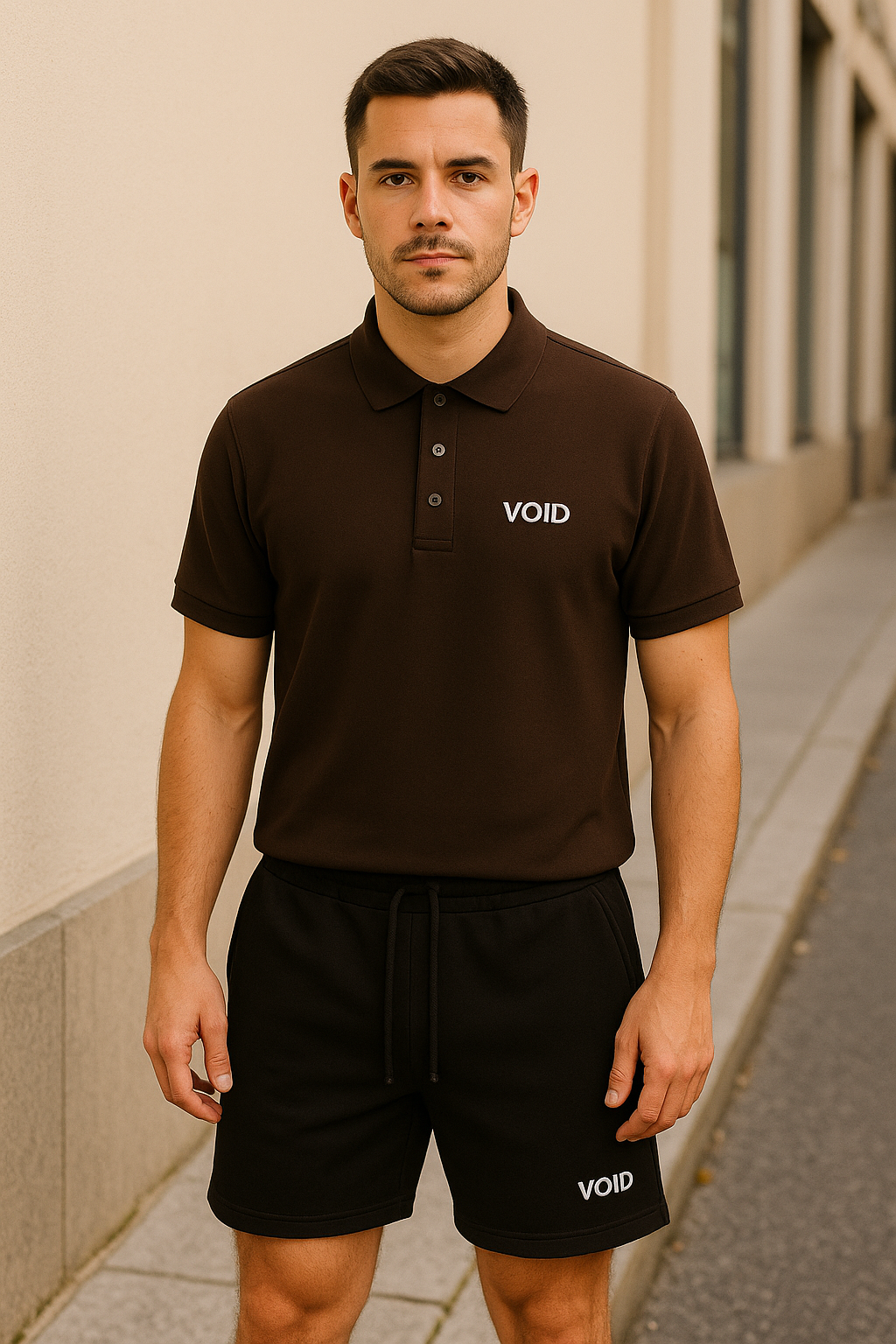 VOID Classic Polo Tee – COFFEE BROWN