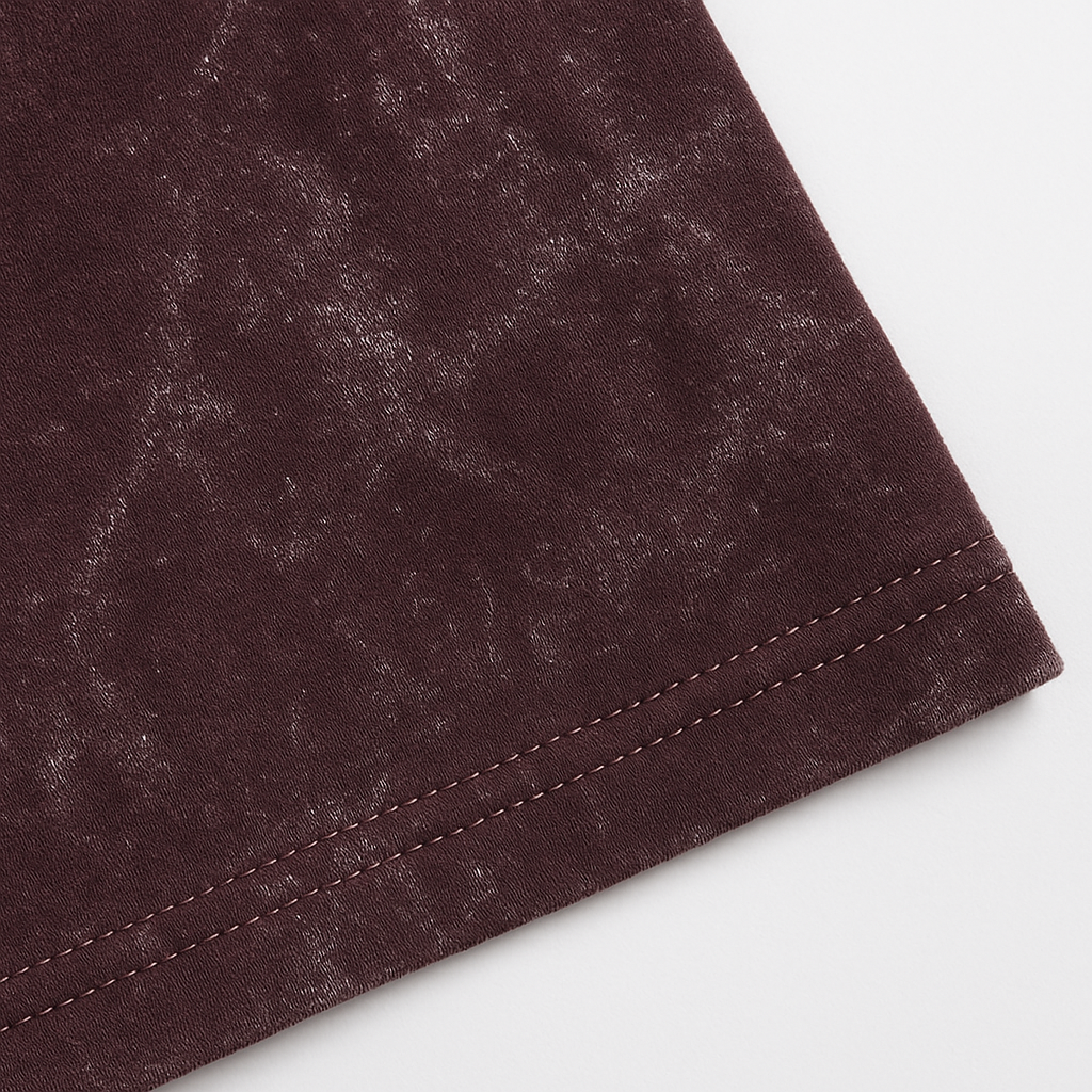 MAROON VOID Acid Wash Oversized Tee