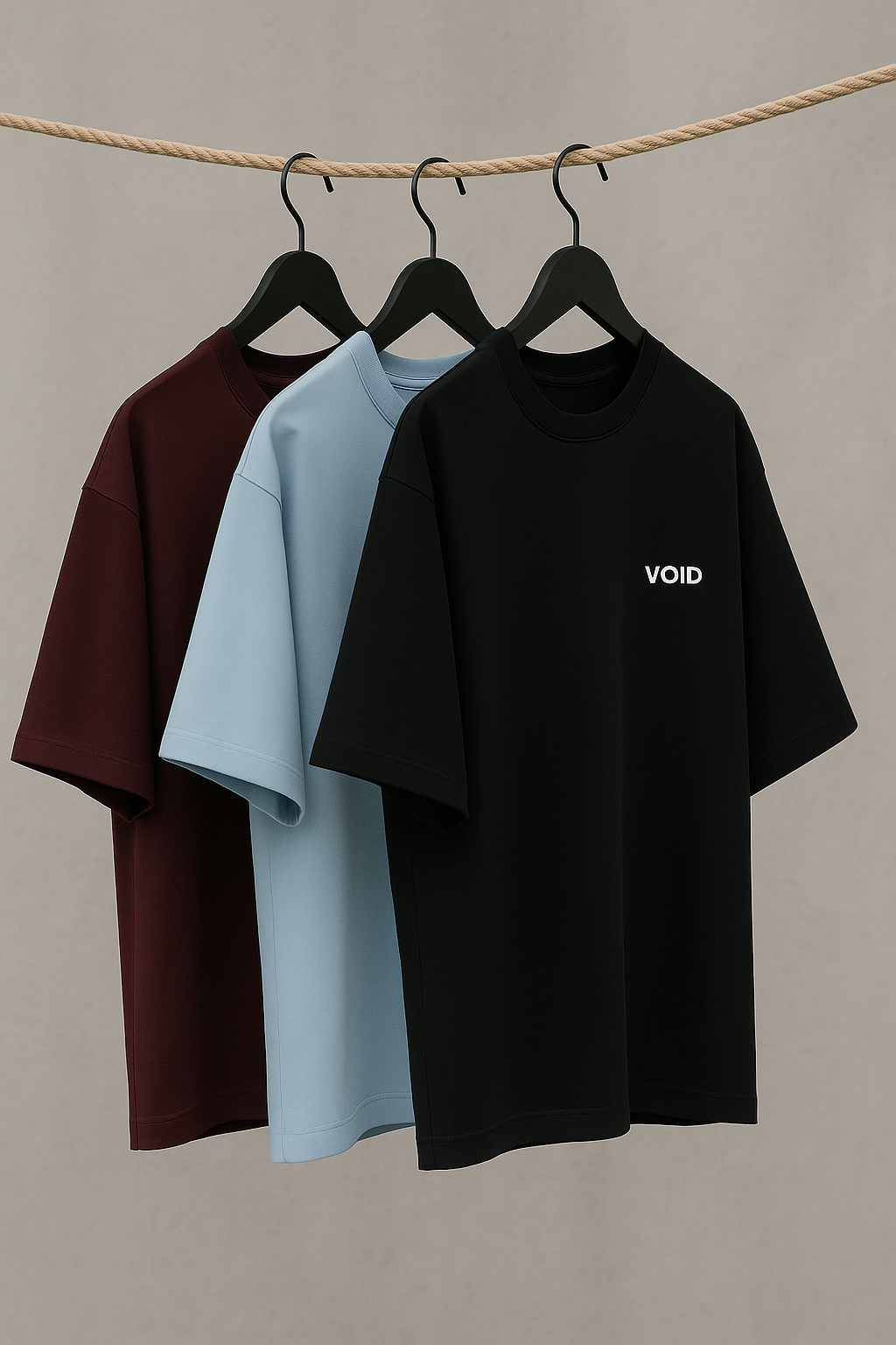 VOIDFORM Oversize Tee – Solid Colour Minimal Streetwear by Void Threads