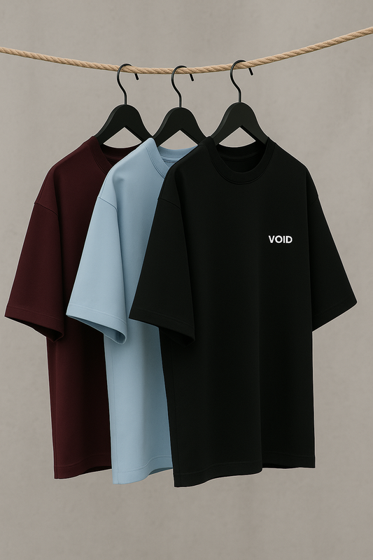 VOIDFORM Oversize Tee – Solid Colour Minimal Streetwear by Void Threads