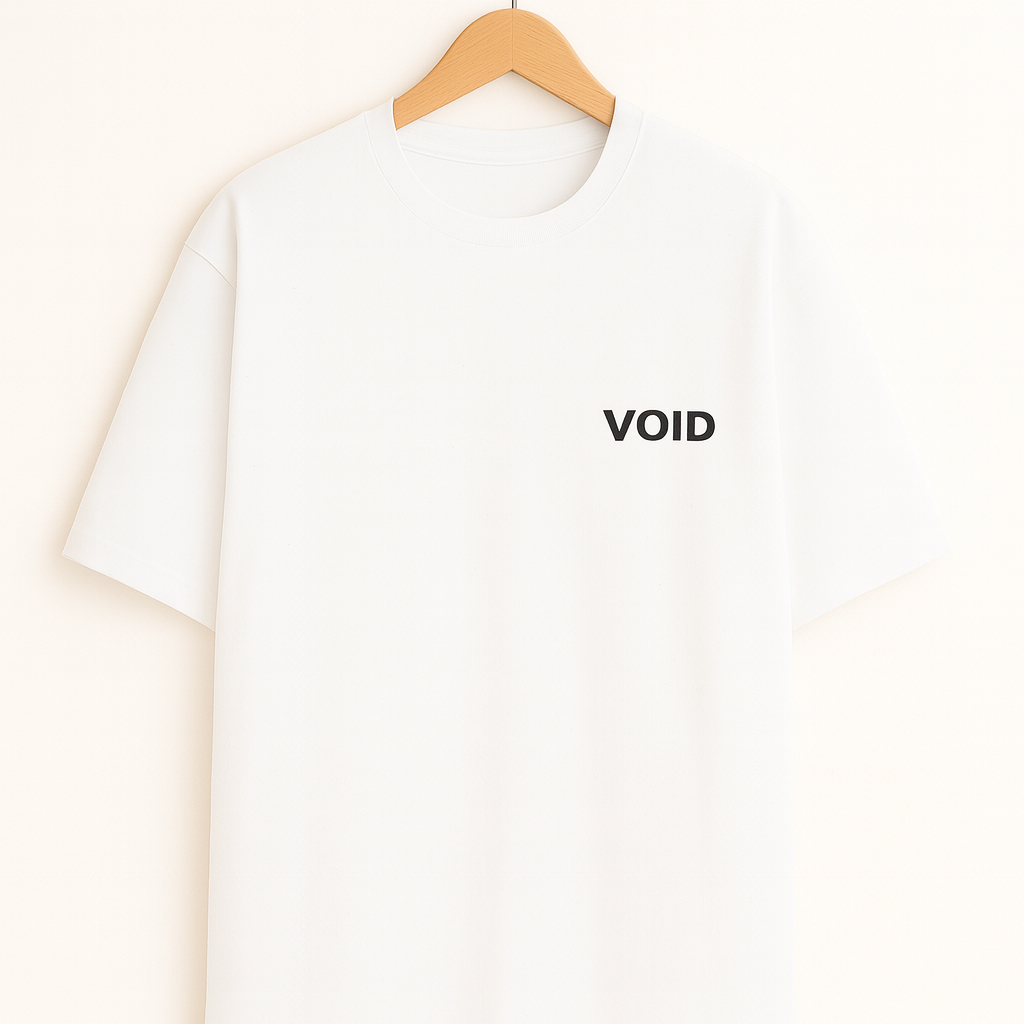 VOID Oversized Tee – WHITE PEACE