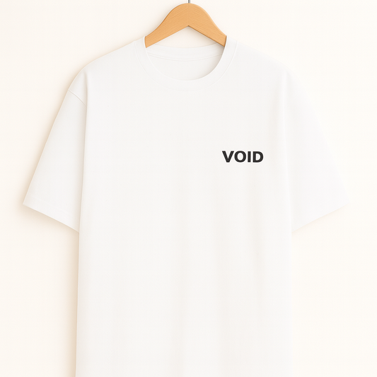 VOID Oversized Tee – WHITE PEACE