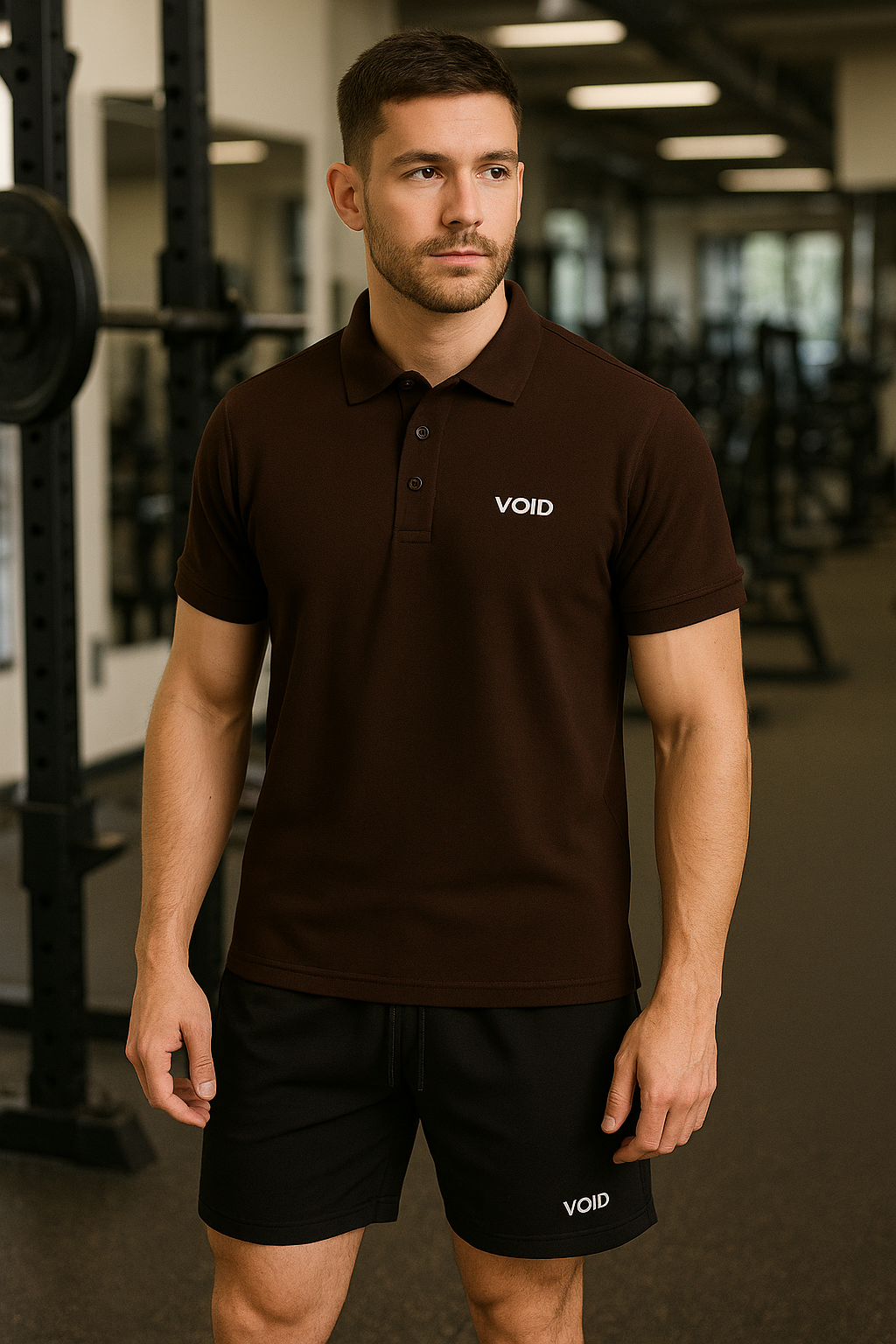 VOID Classic Polo Tee – COFFEE BROWN