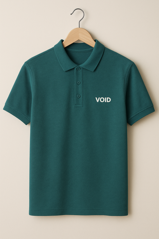 VOID Classic Polo Tee – PETROL BLUE