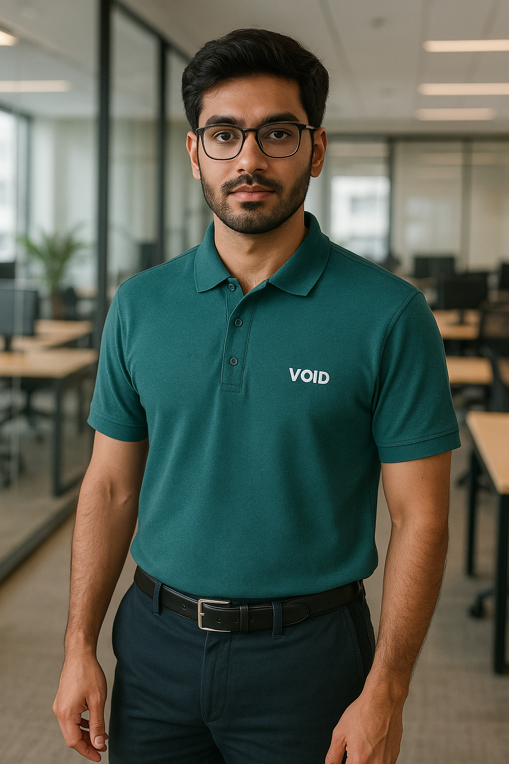 VOID Classic Polo Tee – PETROL BLUE