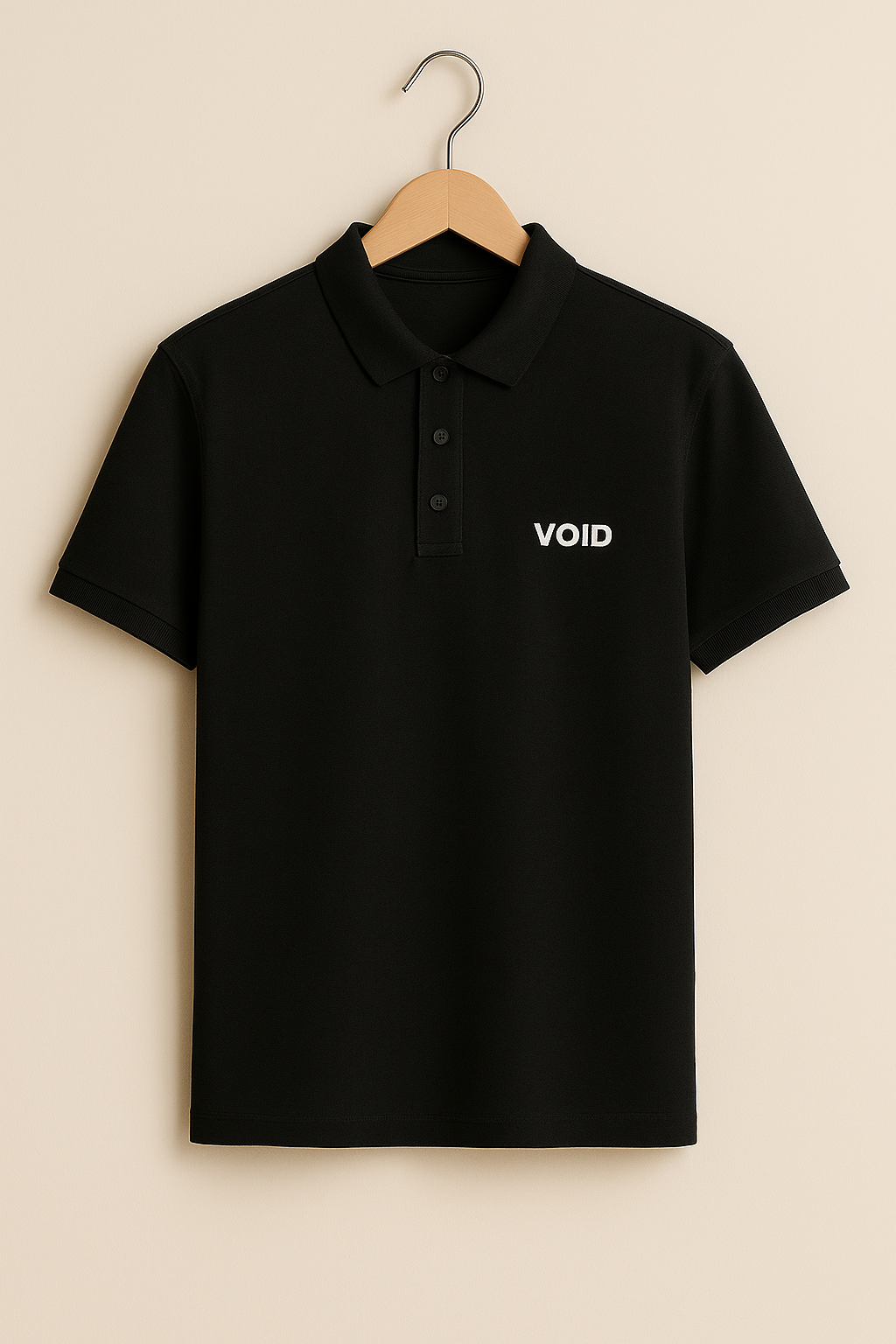 VOID Classic Polo Tee – VOID BLACK