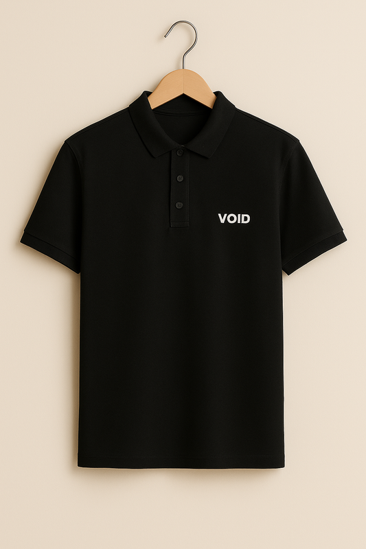 VOID Classic Polo Tee – VOID BLACK