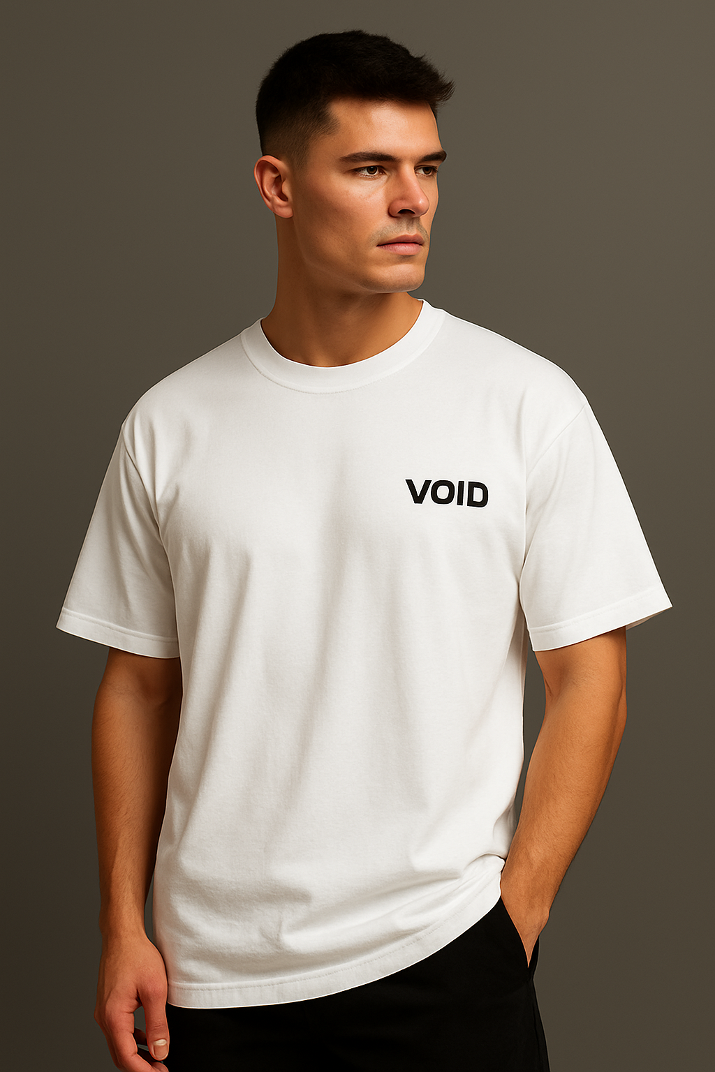 VOID Oversized Tee – WHITE PEACE